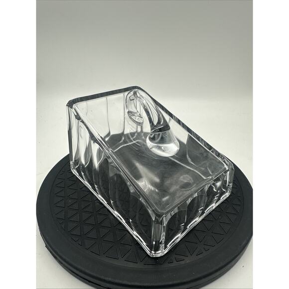 Vintage Cheese Glass Cover Lid Glass Knob Replacement Lid Only Thick Glass - Picture 1 of 6